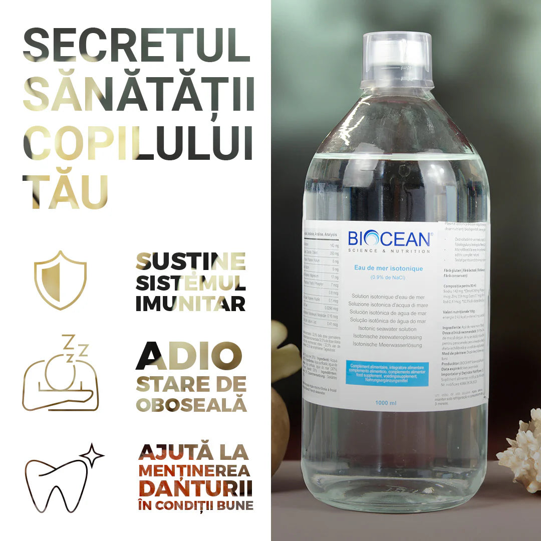 Plasmă Marină Izotonică - Energie, Hidratare și Nutriție Celulară, 1000 ml