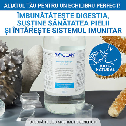 Plasmă Marină Izotonică - Energie, Hidratare și Nutriție Celulară, 1000 ml